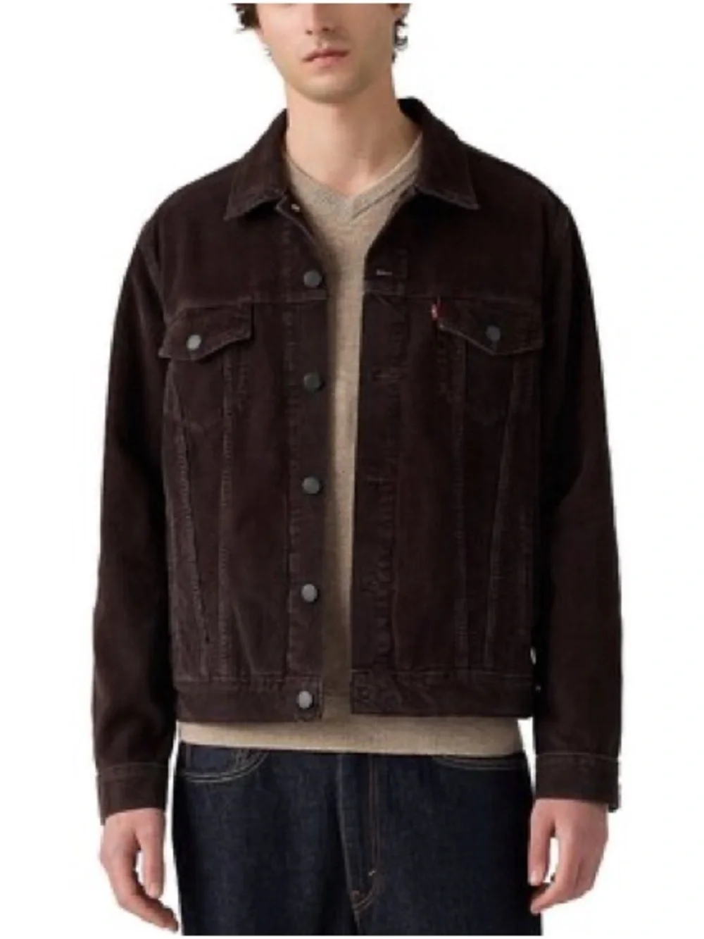 Levi's Dark Brown Corduroy Truck Jacket - Picture 3 of 14
